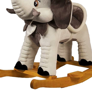 راکر فیل کودک چوبی نقره ای -اسباب بازی